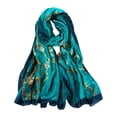 thumbnail image 3 of Silk Scarf Accessory for Everyday Style Lightweight Wrap Shawl Versatile Beach Pareo Boho Fusion Craftsmanship, 3 of 4