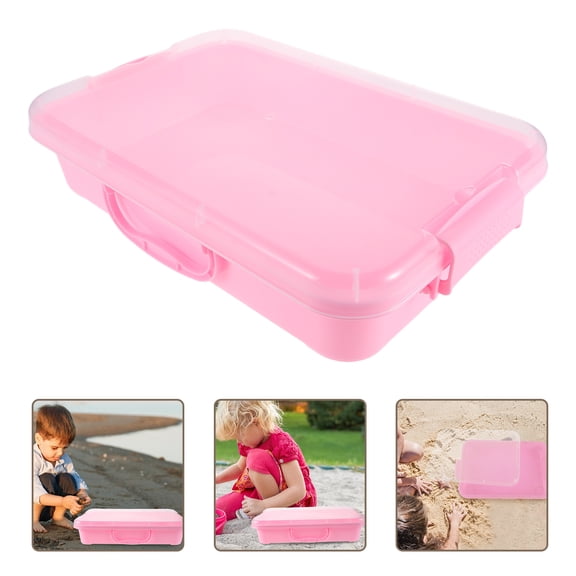 WRISTBIQUE Sand Tray Pink Plastic for Toddlers Integrated Storage