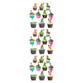 thumbnail image 4 of Thinsony 10pcs Fork Cake Dessert Bento Set Strawberry Pear Forks Animal Cartoon Snowman Santa Claus Sticker Toothpick 3Set, 4 of 6