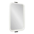 thumbnail image 1 of Kate and Laurel Hogan Wood Radius Rectangle Pivot Mirror, 33 x 20, White, Decorative Adjustable Transitional Mirror for Wall with Rectangular Mango Wood Frame, 1 of 9