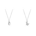 thumbnail image 1 of (2-Pack) Rinsvye 26 English Letters Full Chain Necklace Pendant Necklace for Women Mens Pendant Necklaces Rhinestone Necklaces A Z M Necklaces 26 Alphabet initial Necklaces for Teen Jewelry, 1 of 9