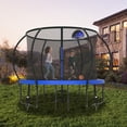 thumbnail image 7 of CITYLE 10FT Trampoline with Enclosure Net and Lights, Outdoor Trampoline for Kids and Adults, 1000LBS Trampoline with Basketball Hoop, Galvanized Steel Heavy Duty Trampolines, 7 of 7