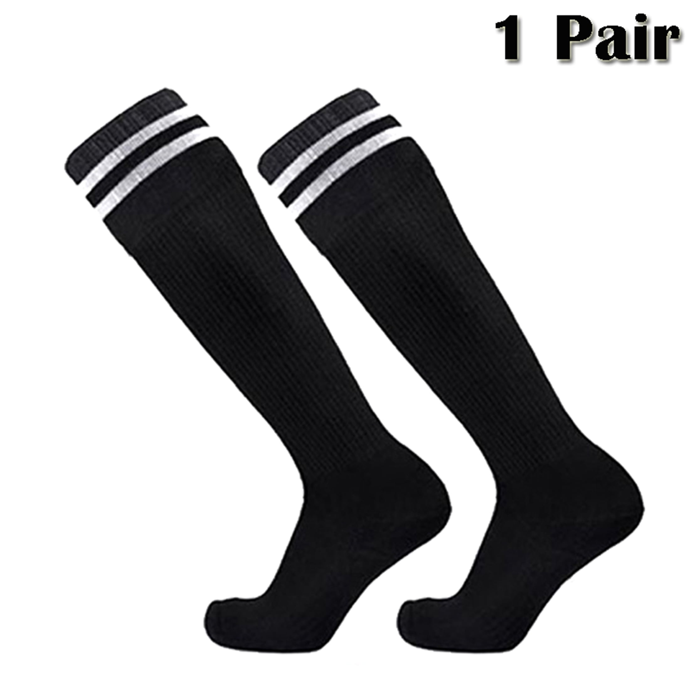 4 Pack Knee High Striped Tube Athletic Socks For Boys & Girls Kids Youth Soccer Socks 