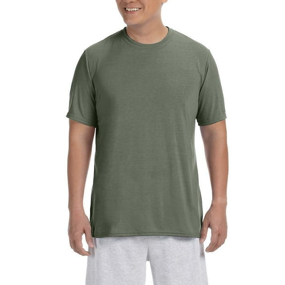 JustBlanks Adult Performance Polyester Jersey Knit Crew Neck, Short Sleeve T-Shirt