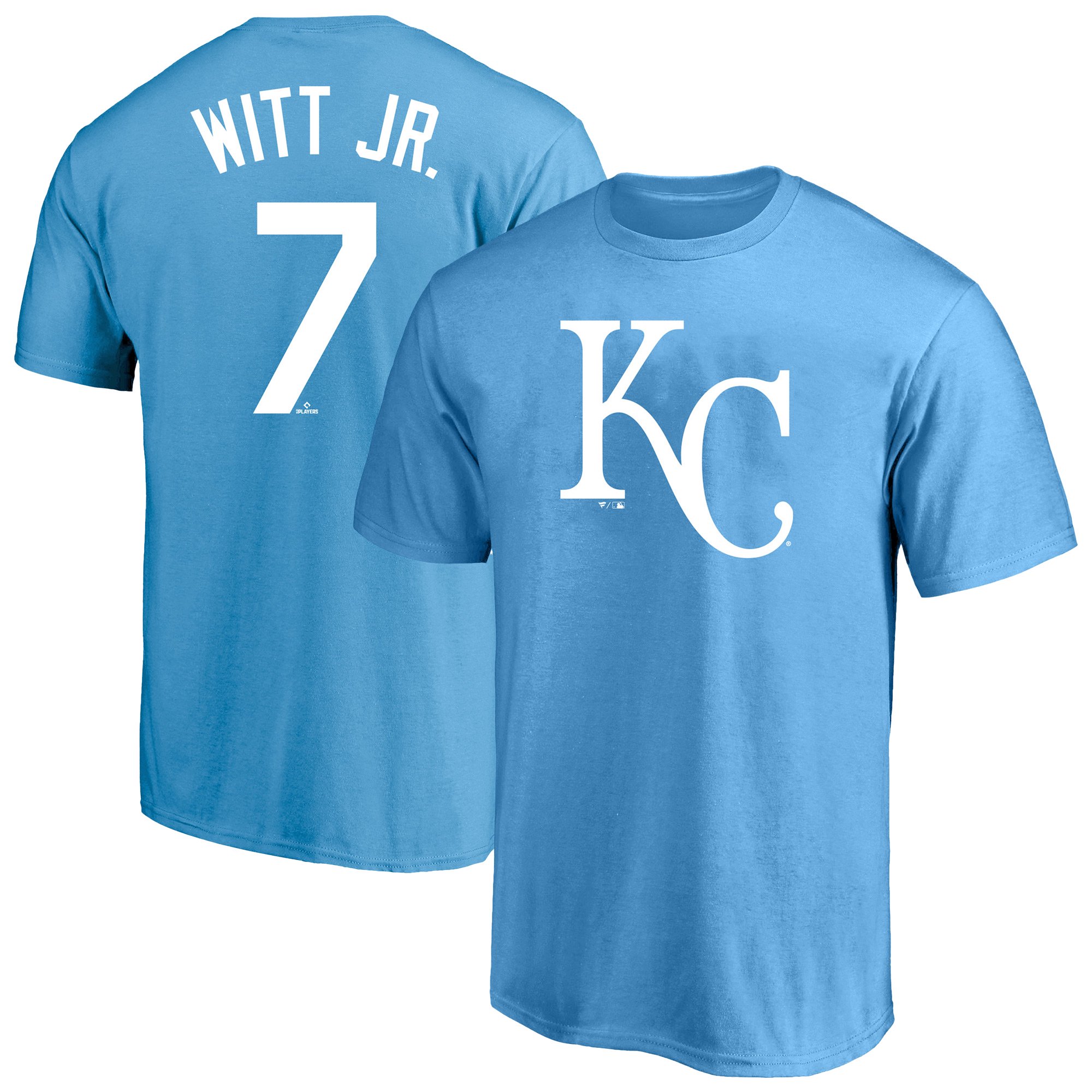 Men's Fanatics Bobby Witt Jr. Light Blue Kansas City Royals Big & Tall Name & Number T-Shirt