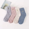 thumbnail image 3 of Zando 4 Pairs Super Soft Fuzzy Socks for Women Cozy Socks Winter Warm Socks Ladies Fleece Slipper Socks for Women 9-11, 3 of 4