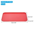thumbnail image 2 of Unique Bargains 15x11' Plateau de Restauration Rapide, 2 Pack PP Plastique Réutilisable Multi-Usage Antidérapant Plateau de Service Rouge, 2 of 5