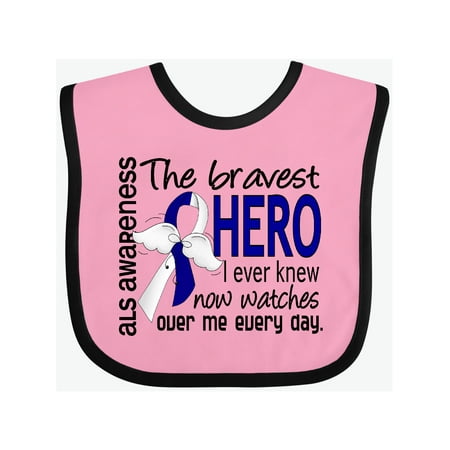 

Inktastic ALS Bravest Hero I Ever Knew 1 Gift Baby Boy Bib