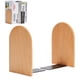 thumbnail image 2 of 2 piezas de sujetalibros de madera simples, estanterías engrosadas, sujetalibros, madera maciza para estudiantes, cabeza redonda/cabeza cuadrada, 2 of 8