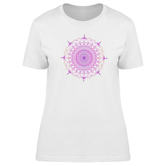 Pink Wavy Mandala T-Shirt Women -Image by Shutterstock, Female Large