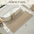 thumbnail image 4 of SIXHOME 2' x 6' Bath Rug Non-Slip Absorbent Bathroom Runner Rug Quick Dry Thin Soft Woven Boho Floor Mat Durable Textured Look Beige, 4 of 7