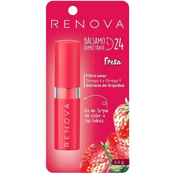 Bálsamo para labios Renova humectante fresa 4.6 g