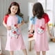 thumbnail image 1 of Pijamas infantiles de verano para niñas, lindos pijamas de manga corta con cuello redondo de dibujos animados, ropa de hogar holgada y delgada para niñas de talla mediana y niños mayores, 1 of 2