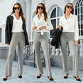 thumbnail image 3 of Womens Bootcut Dress Pants Business Casual Work Pants with Pockets High Waist Stretchy Trousers Pull On Office Slacks, 3 of 10