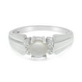 thumbnail image 6 of 10k White Gold Freshwater Cultured Pearl And Diamond Ring, 6 of 6