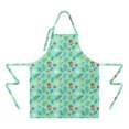 thumbnail image 2 of Pioneer Flower Floral Print Pattern Apron for Women and Men, Cotton Linen Waterproof with Pockets, Adjustable, 33x27 Inch for Kitchen, Gardening, BBQ, Salon, 2 of 6