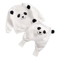 thumbnail image 1 of Gibobby Conjunto de leggings para bebés y niñas Infant Manga larga Cute Cartoon Animals Sudadera Blusa Tops Pantalones cálidos Pantalones Outfit Set 2PCS Ropa Casual(Blanco,12-18 Meses), 1 of 5