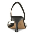 thumbnail image 2 of INC Womens Black Mixed Media Padded Bow Accent Goring Linnette Round Toe Stiletto Slip On Dress Slingback Sandal 8.5 M, 2 of 4