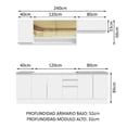 thumbnail image 3 of Cocina Integral Madesa Glamy sin tarja 240 cm Blanco, 3 of 10