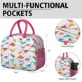 thumbnail image 6 of Womens Colorful Dinosaurs Silhouettes Pattern Lunch Box for Work,Insulated Lunch Bag for Women,Loncheras Para Mujer,Leakproof Adult Lunch Bag for Work,Beach,Travel,Picnic,Camping, 6 of 7
