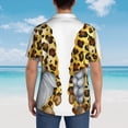 thumbnail image 4 of Disketp Leopard Gnomes Hawaiian Shirts for Men,Mens Casual Short Sleeve Button Down Shirts Beach Shirt,XX-Large, 4 of 7