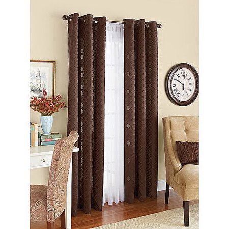 Better Homes And Gardens Diamond Jacquard 84 Curtain Walmart Com