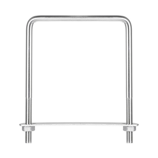 Unique Bargains Square U-Bolts 2 Sets 102mm Inner Width 140mm Length M8 304 Stainless Steel U Clamp Bolt