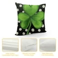 thumbnail image 4 of Nawypu St Patricks Day Pillow Covers,White Polka Dots Green Clover Throw Pillows Case,Shamrocks Spring Decorative Linen Square Cushion Covers Farmhouse Outdoor Decor for Home Sofa Bed, 4 of 5