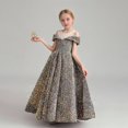 thumbnail image 5 of XXWXYD Girls Princess Dress Cold Shoulder High Waist Big Swing Tulle Evening Prom Dresses Floral Print Par𝗍y Pageant Gown Birthday Formal Dress Special Event Celebration, 5 of 6