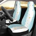 thumbnail image 3 of ZICANCN Car Seat Covers Front Seats Only,Clouds Star Pattern Automotive Seat Covers Protectors for Cars Trucks Suv 2 Pack, 3 of 8