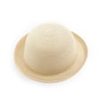 thumbnail image 7 of Ksopiavobs Sun Hat, Beige Fashion Women Bowler Hat Women Summer Sun Hats Straw Beach Hat Woven Straw Hat for Outdoor Activities, Party, Beach, 7 of 7