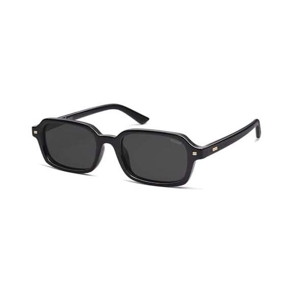 LYH Trendy Rectangle Polarized Sunglasses Womens Mens, Small Retro Fashion Thin Slim Square Sunnies SJ2610