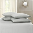 thumbnail image 4 of Empyrean Sheet Set (6pc) Microfiber 24" Extra Deep Pocket Bed Sheet Set, King, Silver, 4 of 9
