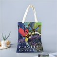 thumbnail image 2 of Castle in the Sky Bolso de tela con estampado de lienzo para mujer, bolsa de compras reutilizable y estética, con cremallera interior, regalo para mujer, 35 × 40 cm., 2 of 6