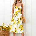thumbnail image 2 of Ladies Bodycon Midi Dress Backless Sexy Tunic Dress Single Breasted Daily Outfit, 2 of 9