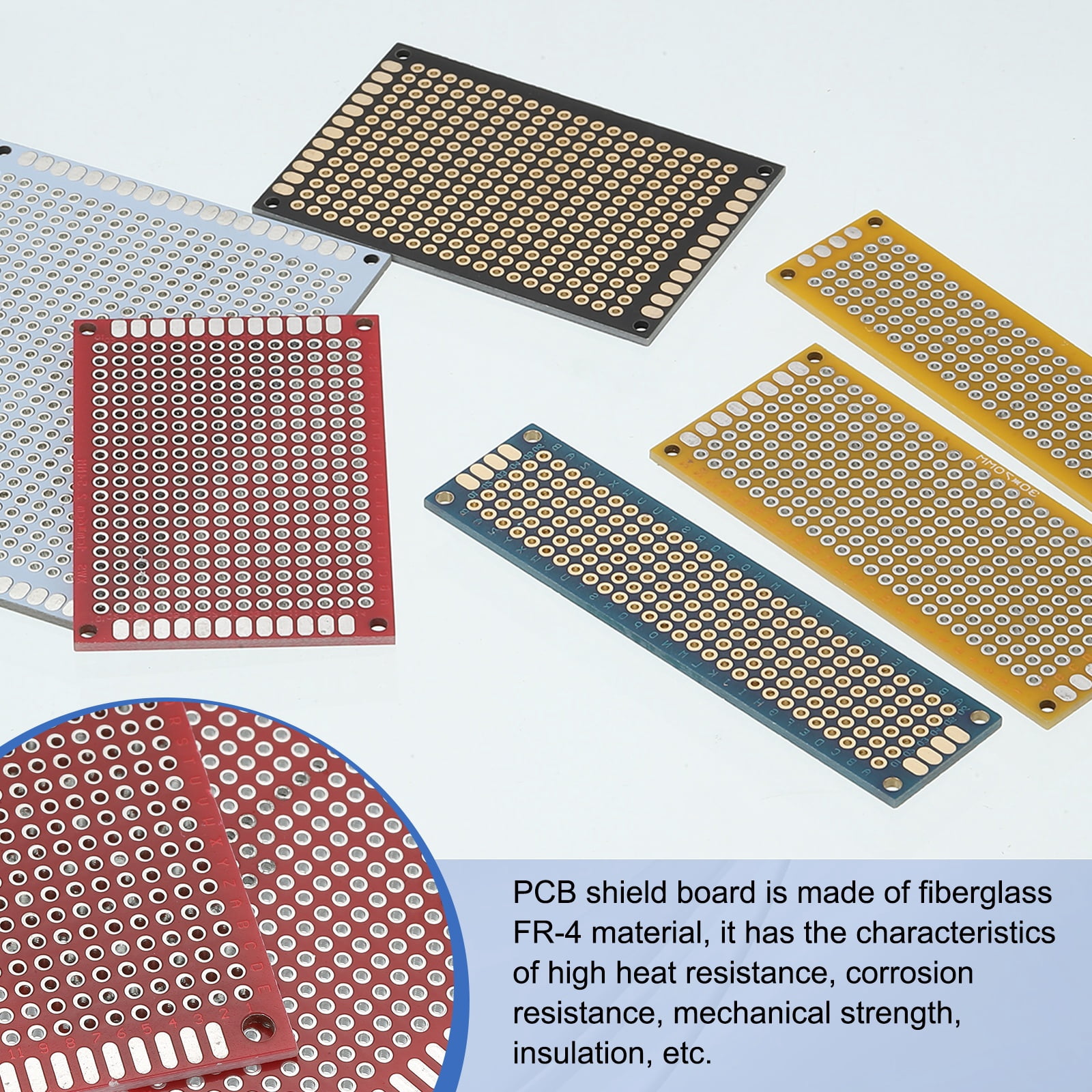 10Pcs Solderable Breadboard, 3.54"x2.76" Red Tinned Circuit Board