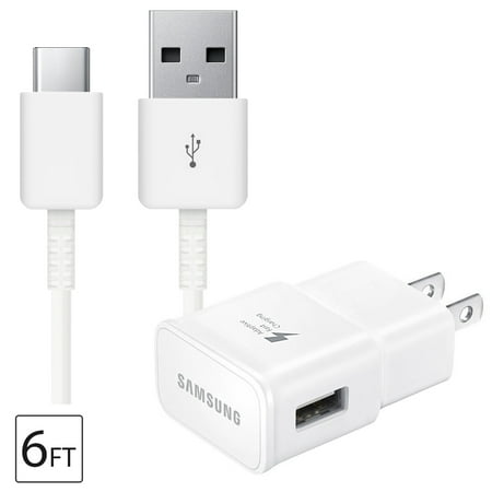 Samsung Galaxy Fast Charger, Adaptive Fast Charging Wall Charger Plug with USB Type C Cable Replacement for Samsung Galaxy S9 S9 Plus S8 S8 Plus S10 S10+ Plus Note 9 Note 8