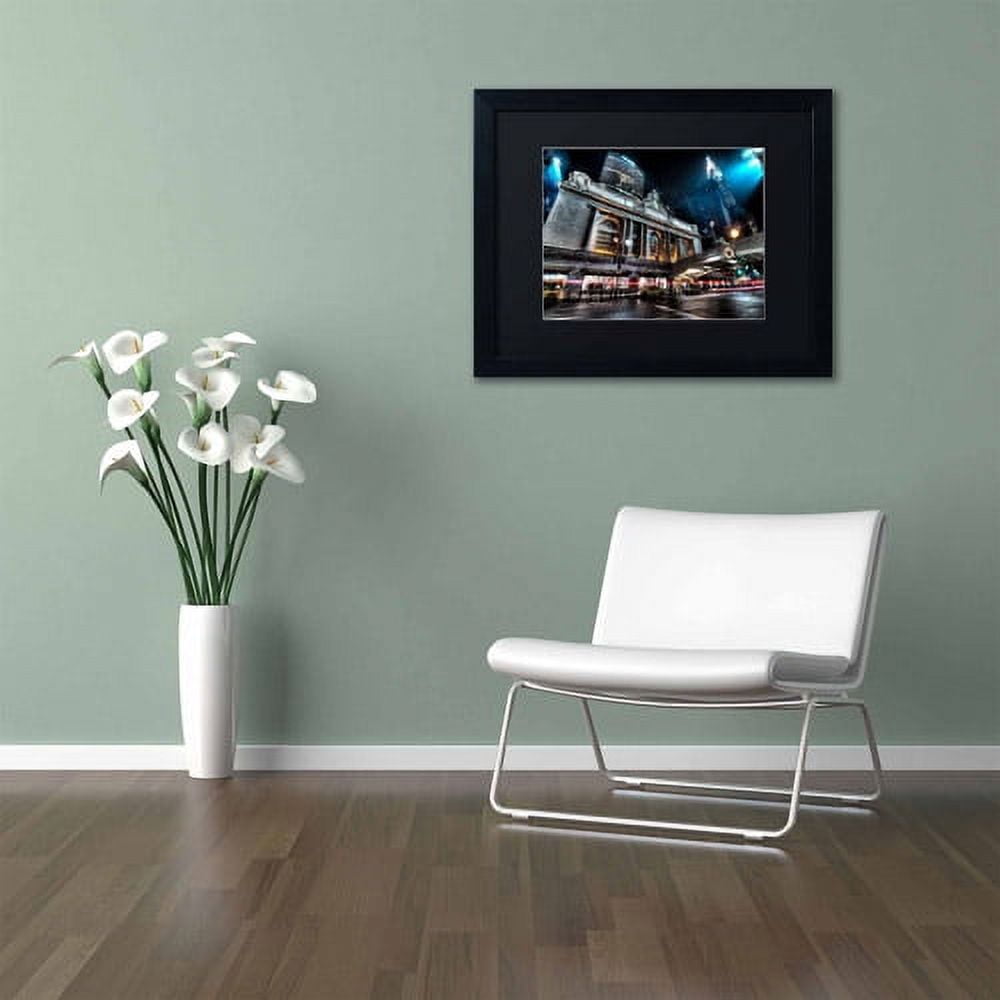 Trademark Fine Art "Grand Central Terminal 42nd. Street - Manhattan" Canvas Art by David Ayash, Black Matte, Black Frame