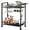 Black, variant on Bar Cart,Home Bar Serving Cart with Storage Shelves, 2 Tier Rolling Beverage Cart with Wheels, Modern Wine Cart with Wine Rack and Glass Holder for Kitchen, Living Room,Dinning Room,Black