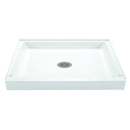 MUSTEE Shower Bases Durabase 32 in. x 48 in. Single Threshold Shower Floor in White 3248M