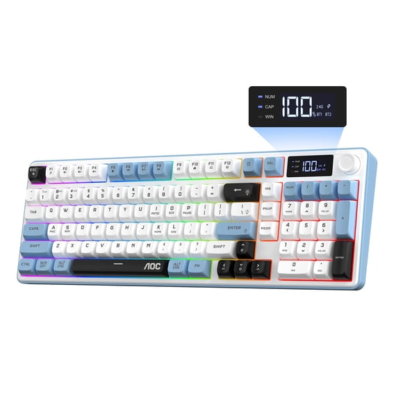 Clavier de Jeu Sans Fil AOC GK210 avec Écran et Bouton RGB