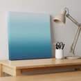 thumbnail image 4 of Ships Next Day Canvas Wall Art 8"x8",Navy Blue Ombre Wood Framed Canvas Print Painting,Teal White Gradient Modern Abstract Art Ready to Hang Small Picture Wall Decor for Home Bathroom Nursery Kitchen, 4 of 9