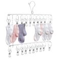 thumbnail image 3 of 1pcs Windproof Sock Drying Rack Space Saving Balcony With 20 Clips 2 Layers Underwear, 3 of 5