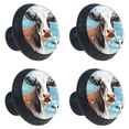 thumbnail image 2 of 4 Pcs Cartoon Cow Knobs for Kitchen Cabinet Cupboard Dresser Bookcase Drawer Pulls Handles Round Home Decor, 2 of 8