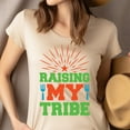 thumbnail image 4 of Raising My Tribe T-Shirt – Bold Family Graphic Tee with Starburst Design, Gold, Size S, 4 of 6