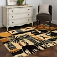 thumbnail image 5 of Boho Area Rug 3x5 Washable Rug Non Slip Ethnic Nation Black Women Animals Palm Tree Large Area Rug Indoor Floor Carpet for Entryway Bedroom Kitchen Living Room Home Office Dining Room Nursery, 5 of 8