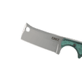thumbnail image 3 of CRKT Minimalist Cleaver Outdoor Survival Fixed Blade Knife with Sheath: Stainless Steel Plain Edge Blade, Micarta Handle, 2383, 3 of 8