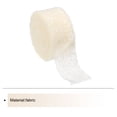 thumbnail image 3 of Unique Bargains Lace Trim 10 Yards 1.6 Inch Flower Elastic Lace Ribbons for Package Decoration Wedding Headbands Beige, 3 of 5