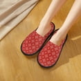 thumbnail image 6 of Fotbe Red White Snowflakes Pattern Women's Fuzzy Slippers Plush Slippers Fluffy Winter House Shoes Indoor and Outdoor-Medium, 6 of 8