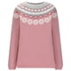 thumbnail image 4 of Suéter de cuello redondo para mujer, informal, estampado, manga larga, cuello redondo, abrigos, suéteres, suéter para mujer, 4 of 6